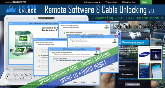 Remote Software & Cable USB Carrier Unlock Supporting 280+ Models