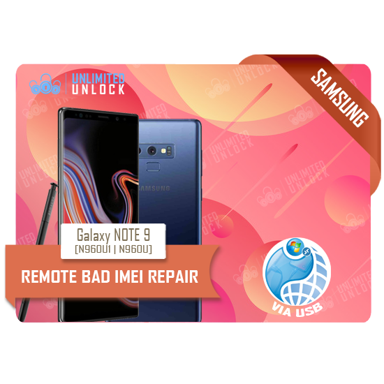 Samsung Galaxy Note9 Remote USB IMEI Repair and Unlock