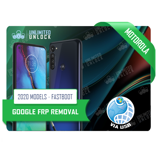 Remove FRP Google Account from MOTOROLA G8 | G8 PLUS | G8 POWER | ONE HYPER | ONE ACTION | RAZR 2020 | G STYLUS... ECT phones - using our exclusive Remote FRP Removal