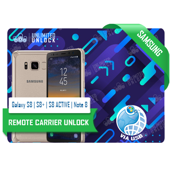 Samsung Galaxy S8 | S8+ | S8 ACTIVE | Note 8 Unlock [ALL CARRIERS]-[Remote Software]